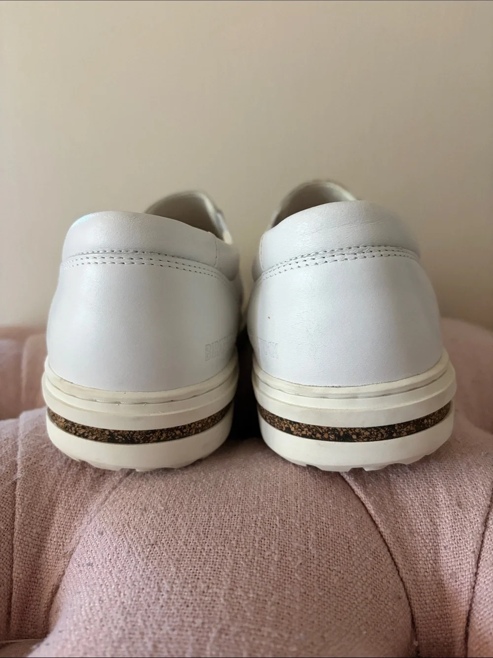 Birkenstock NWOB White Slip-On Leather Casual Sneakers -Sz 41